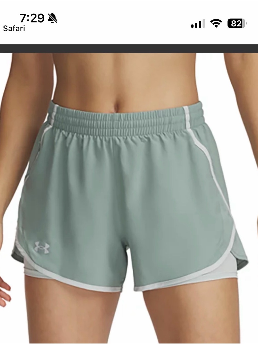 Under Armour Women's Fly-By 2-in-1 Teal Athletic Running Shorts